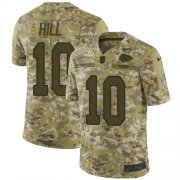 Wholesale Cheap Nike Chiefs #10 Tyreek Hill Camo Youth Stitched NFL Limited 2018 Salute to Service Jersey