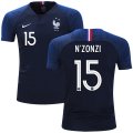Wholesale Cheap France #15 N'Zonzi Home Kid Soccer Country Jersey