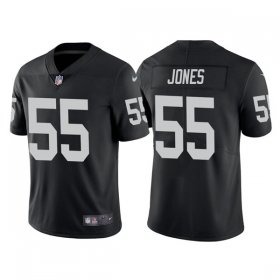 Wholesale Cheap Men\'s Las Vegas Raiders #55 Chandler Jones White Vapor Limited Stitched Jersey