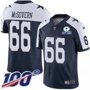 Wholesale Cheap Nike Cowboys #66 Connor McGovern Navy Blue Thanksgiving Men's Stitched With Established In 1960 Patch NFL 100th Season Vapor Untouchable Limited Throwback Jersey