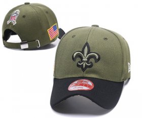 Wholesale Cheap NFL New Orleans Saints Team Logo Olive Peaked Adjustable Hat R56