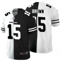 Cheap Baltimore Ravens #15 Marquise Brown Men's Black V White Peace Split Nike Vapor Untouchable Limited NFL Jersey