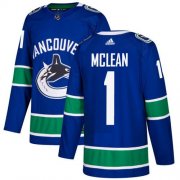 Wholesale Cheap Adidas Canucks #1 Kirk Mclean Blue Home Authentic Stitched NHL Jersey