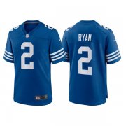 Wholesale Cheap Men's Indianapolis Colts #2 Matt Ryan Blue Stitched Football Jersey
