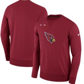 Wholesale Cheap Men\'s Arizona Cardinals Nike Cardinal Sideline Team Logo Performance Sweatshirt
