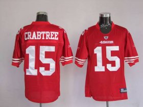 Wholesale Cheap 49ers Michael Crabtree #15 Stitched Red NFL Jersey