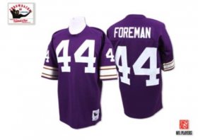 Wholesale Cheap Mitchell and Ness Vikings #44 Chuck Foreman Purple Stitched Throwback NFL Jersey