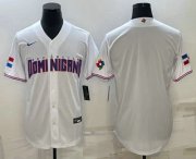 Cheap Men's Dominican Republic Baseball 2023 White World Baseball With Patch Classic Stitched Jersey