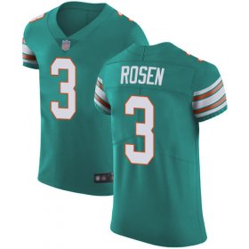Wholesale Cheap Nike Dolphins #3 Josh Rosen Aqua Green Alternate Men\'s Stitched NFL Vapor Untouchable Elite Jersey