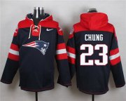 Wholesale Cheap Nike Patriots #23 Patrick Chung Navy Blue Player Pullover NFL Hoodie