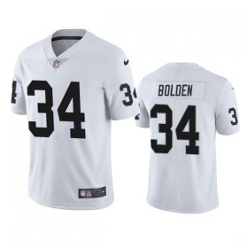 Wholesale Cheap Men\'s Las Vegas Raiders #34 Brandon Bolden White Vapor Limited Stitched Jersey
