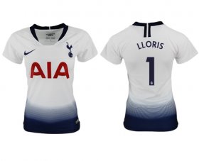 Wholesale Cheap Women\'s Tottenham Hotspur #1 Lloris Home Soccer Club Jersey