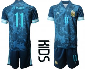 Wholesale Cheap Youth 2020-2021 Season National team Argentina awya blue 11 Soccer Jersey