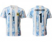Wholesale Cheap Men 2020-2021 Season National team Argentina home aaa version white 1 Soccer Jersey