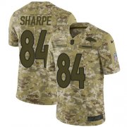 Wholesale Cheap Nike Broncos #84 Shannon Sharpe Camo Youth Stitched NFL Limited 2018 Salute to Service Jersey