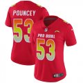 Wholesale Cheap Nike Chargers #53 Mike Pouncey Red Women's Stitched NFL Limited AFC 2019 Pro Bowl Jersey