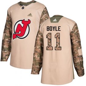 Wholesale Cheap Adidas Devils #11 Brian Boyle Camo Authentic 2017 Veterans Day Stitched Youth NHL Jersey