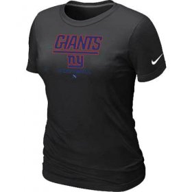 Wholesale Cheap Women\'s Nike New York Giants Critical Victory NFL T-Shirt Black