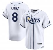 Cheap Men's Tampa Bay Rays #8 Brandon Lowe White Home Limited Stitched Baseball Jersey