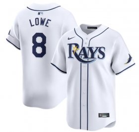Cheap Men\'s Tampa Bay Rays #8 Brandon Lowe White Home Limited Stitched Baseball Jersey