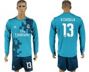 Wholesale Cheap Real Madrid #13 K.Casilla Sec Away Long Sleeves Soccer Club Jersey