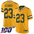 Wholesale Cheap Nike Packers #23 Jaire Alexander Gold Men's Stitched NFL Limited Inverted Legend 100th Season Jersey