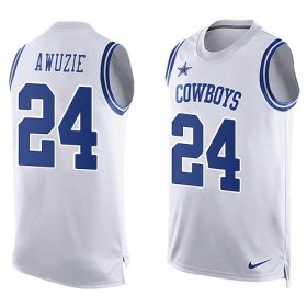 Wholesale Cheap Nike Cowboys #24 Chidobe Awuzie White Men\'s Stitched NFL Limited Tank Top Jersey