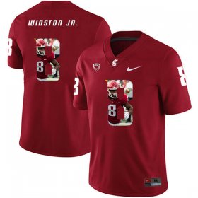 Wholesale Cheap Washington State Cougars 8 Easop Winston Jr. Red Fashion College Football Jersey