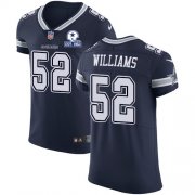 Wholesale Cheap Nike Cowboys #52 Connor Williams Navy Blue Team Color Men's Stitched With Established In 1960 Patch NFL Vapor Untouchable Elite Jersey