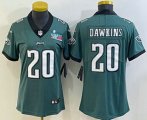 Cheap Women's Philadelphia Eagles #20 Brian Dawkins Limited Green Super Bowl LVII Vapor Jersey