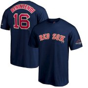 Wholesale Cheap Boston Red Sox #16 Andrew Benintendi Majestic 2019 Gold Program Name & Number T-Shirt Navy