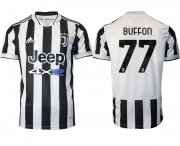 Wholesale Cheap Men 2021-2022 Club Juventus home aaa version white 77 Adidas Soccer Jersey