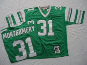 Wholesale Cheap Mitchell And Ness Eagles #31 Wilbert Montgomery Green Stitched Throwback NFL Jersey