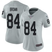 Wholesale Cheap Nike Raiders #84 Antonio Brown Silver Women's Stitched NFL Limited Inverted Legend Jersey