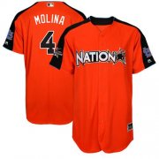 Wholesale Cheap Cardinals #4 Yadier Molina Orange 2017 All-Star National League Stitched Youth MLB Jersey