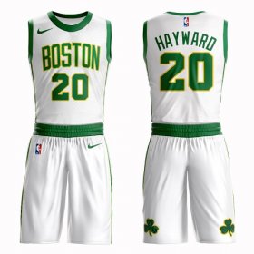 Wholesale Cheap Boston Celtics #20 Gordon Hayward White Nike NBA Men\'s City Authentic Edition Suit Jersey