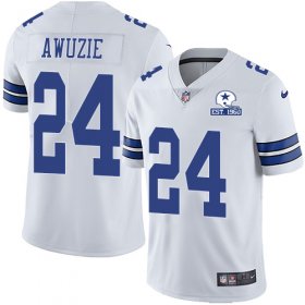 Wholesale Cheap Nike Cowboys #24 Chidobe Awuzie White Men\'s Stitched With Established In 1960 Patch NFL Vapor Untouchable Limited Jersey