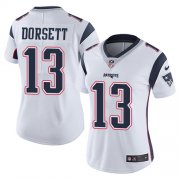 Wholesale Cheap Nike Patriots #13 Phillip Dorsett White Women's Stitched NFL Vapor Untouchable Limited Jersey