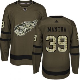 Wholesale Cheap Adidas Red Wings #39 Anthony Mantha Green Salute to Service Stitched Youth NHL Jersey