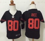 Wholesale Cheap Toddler Nike 49ers #80 Jerry Rice Black Alternate Stitched NFL Elite Jersey