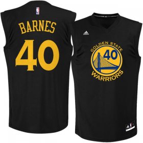 Wholesale Cheap Golden State Warriors 40 Harrison Barnes Black Fashion Replica Jersey