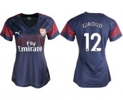 Wholesale Cheap Women's Arsenal #12 Giroud Away Soccer Club Jersey