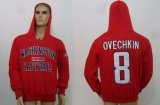 Wholesale Cheap CCM Washington Capitals #8 Alex Ovechkin Red Lace Up Hoodie