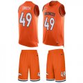 Wholesale Cheap Nike Broncos #49 Dennis Smith Orange Team Color Men's Stitched NFL Limited Tank Top Suit Jersey