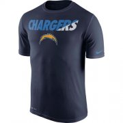 Wholesale Cheap Men's Los Angeles Chargers Nike Navy Blue Legend Staff Practice Performance T-Shirt