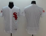 Wholesale Cheap White Sox Blank White(Black Strip) Fashion Stars & Stripes Flexbase Authentic Stitched MLB Jersey