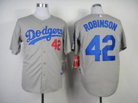 Wholesale Cheap Dodgers #42 Jackie Robinson Grey Cool Base Stitched MLB Jersey