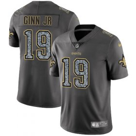 Wholesale Cheap Nike Saints #19 Ted Ginn Jr Gray Static Men\'s Stitched NFL Vapor Untouchable Limited Jersey