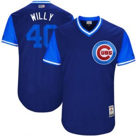 Wholesale Cheap Cubs #40 Willson Contreras Royal \"Willy\" Players Weekend Authentic Stitched MLB Jersey