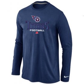 Wholesale Cheap Nike Tennessee Titans Critical Victory Long Sleeve T-Shirt Dark Blue